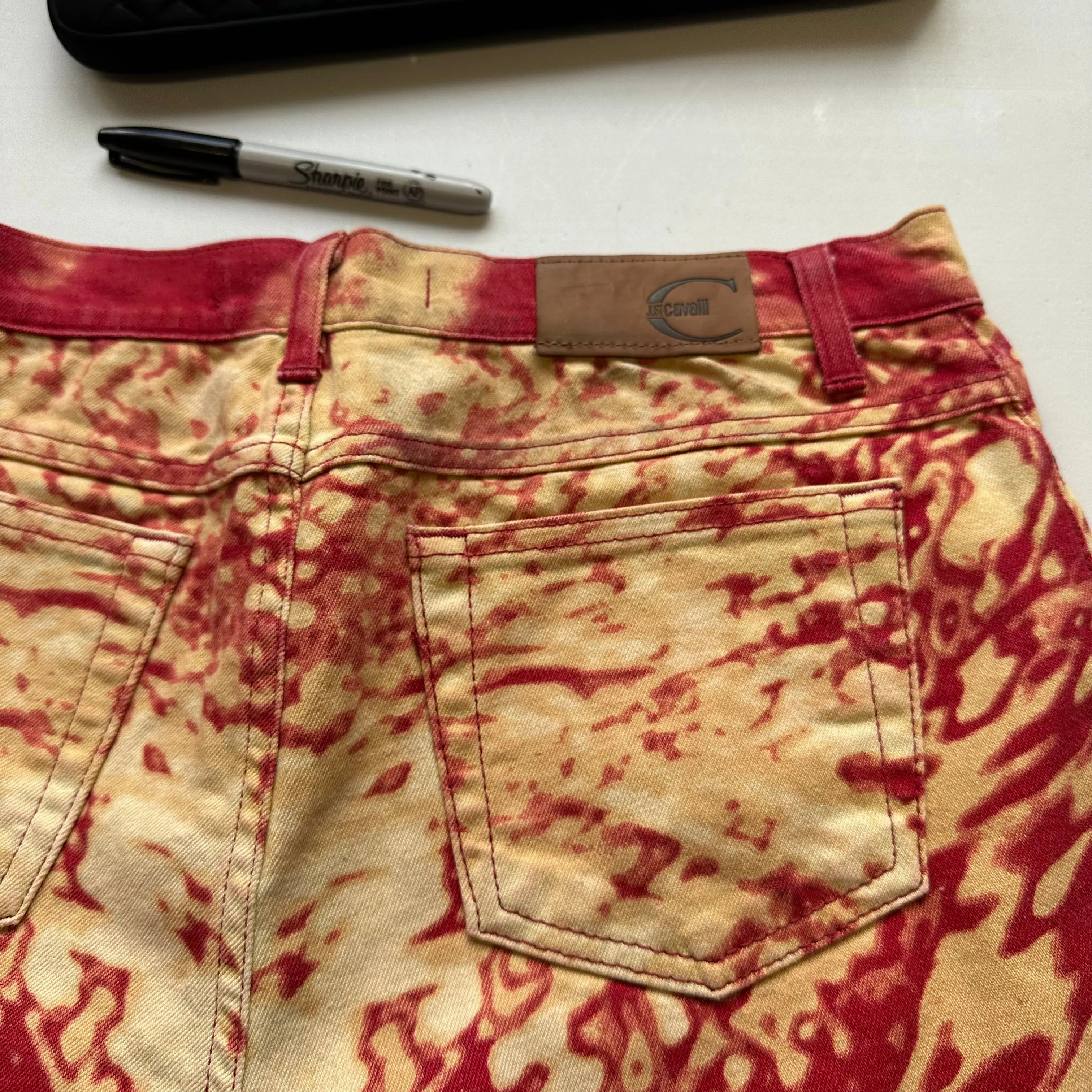 vintage just cavalli patterned trousers