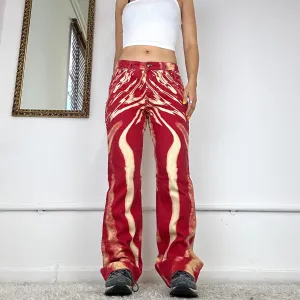 vintage just cavalli patterned trousers
