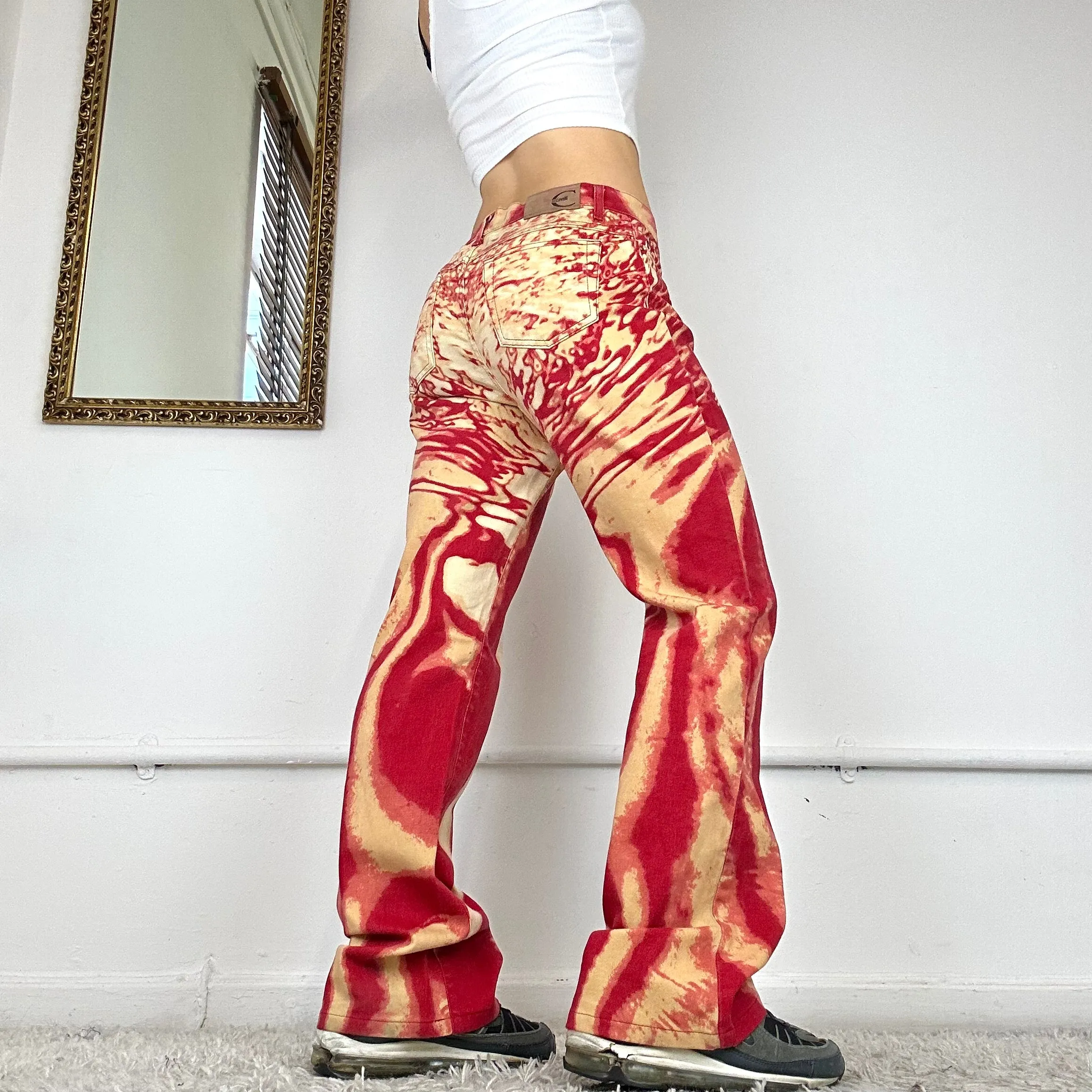 vintage just cavalli patterned trousers