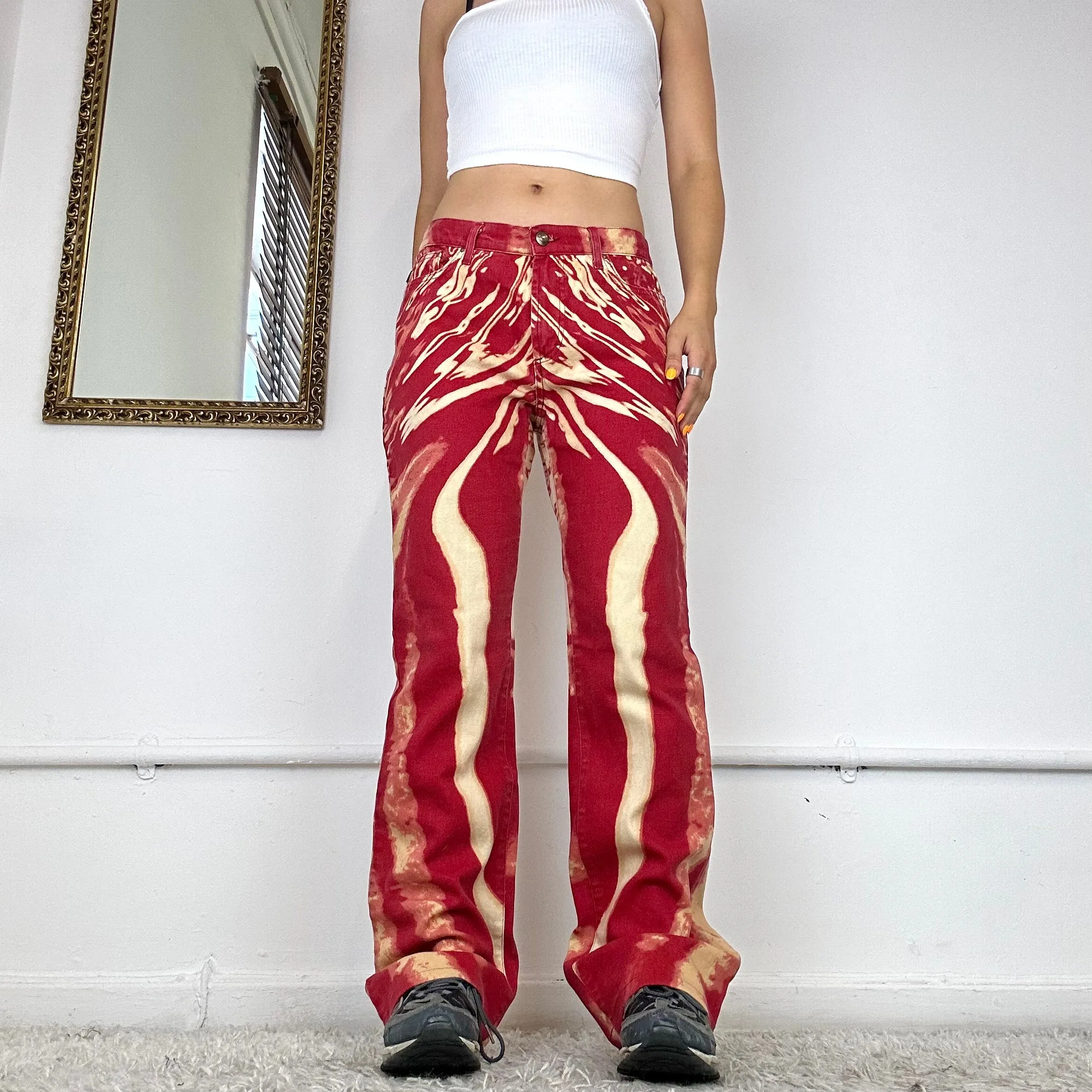 vintage just cavalli patterned trousers
