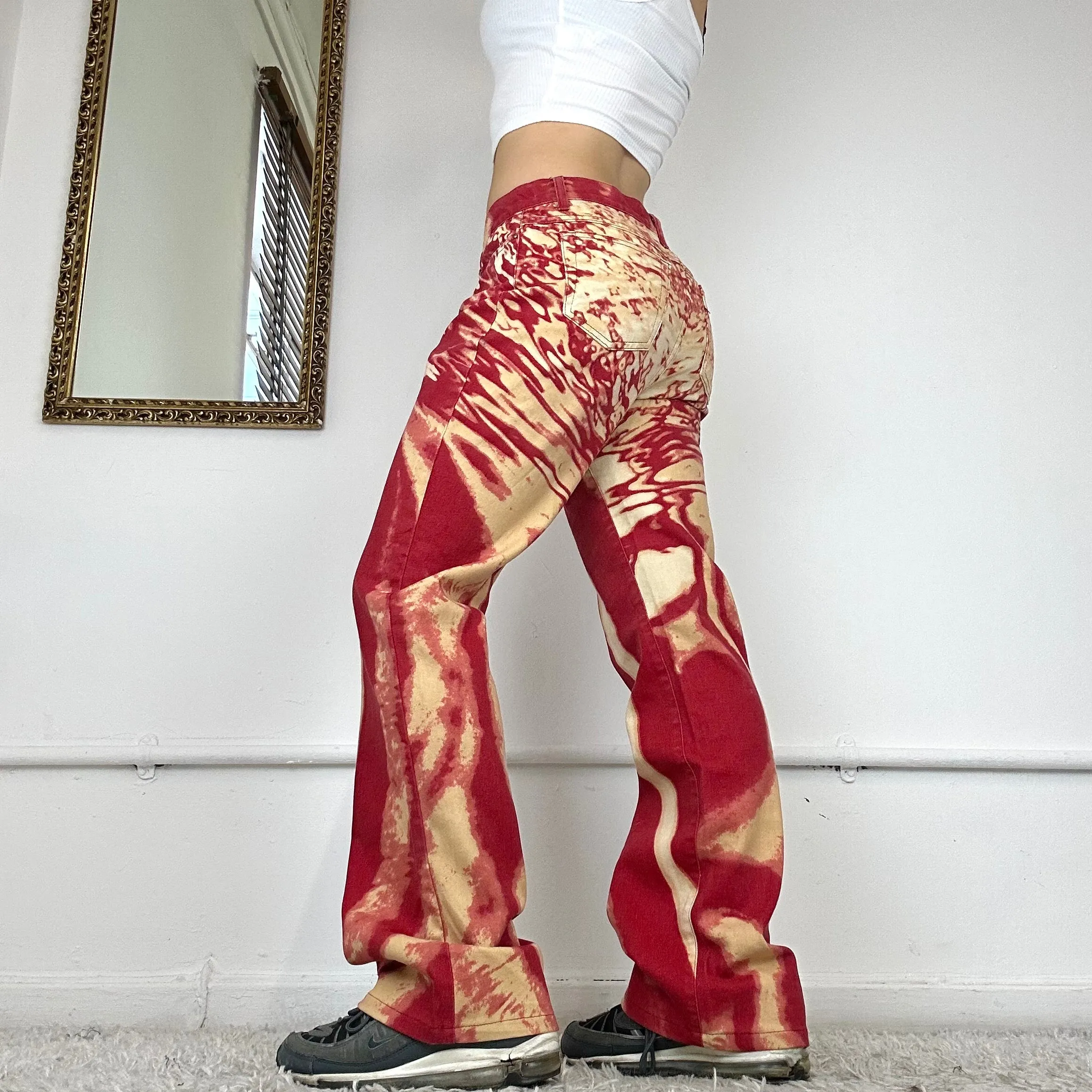 vintage just cavalli patterned trousers