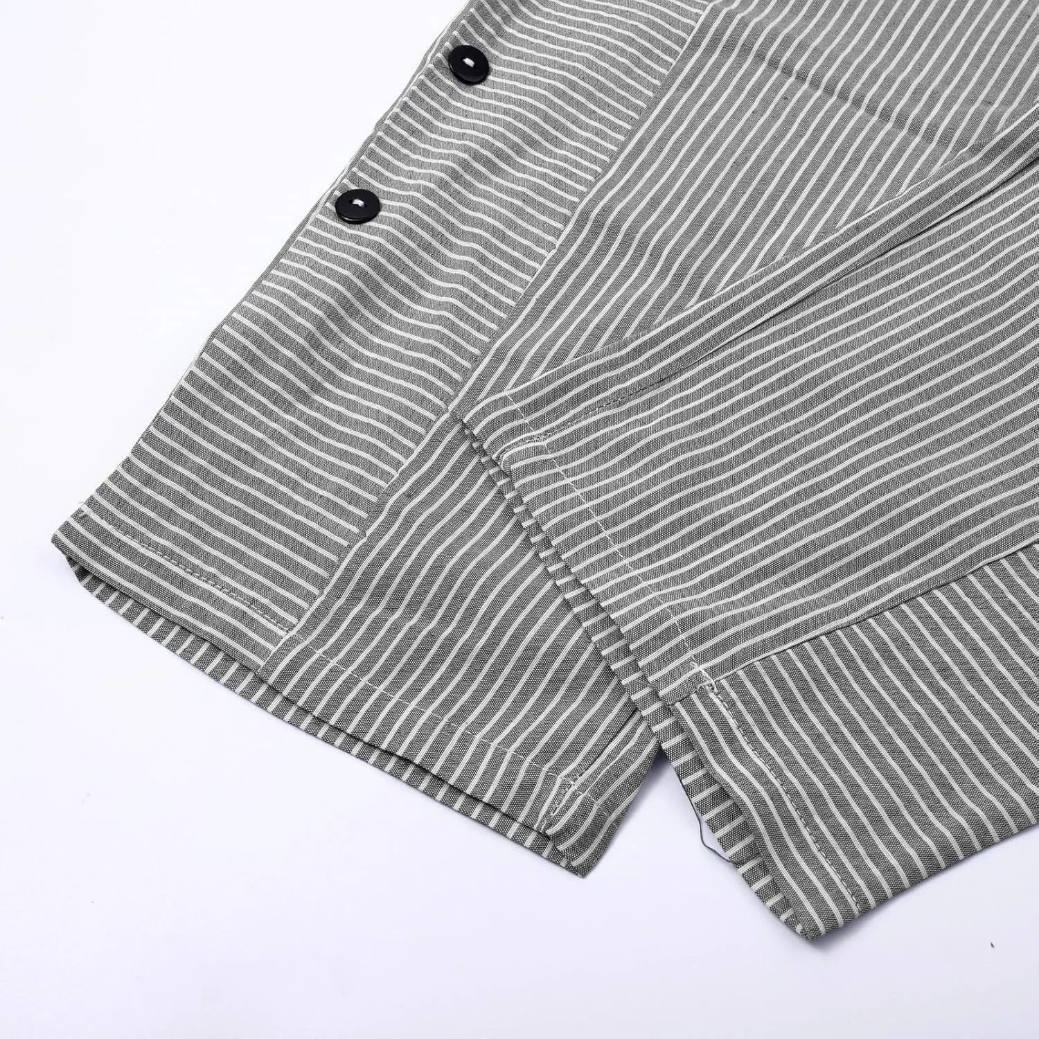 Womens Linen Cotton Blend Striped Pants Shorts Summer 2025 Casual Dressy High Waisted with Drawstring Waist Lightweight