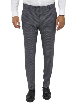 WSS Patterned Slim Fit Dark Grey Men Pants  - Singen
